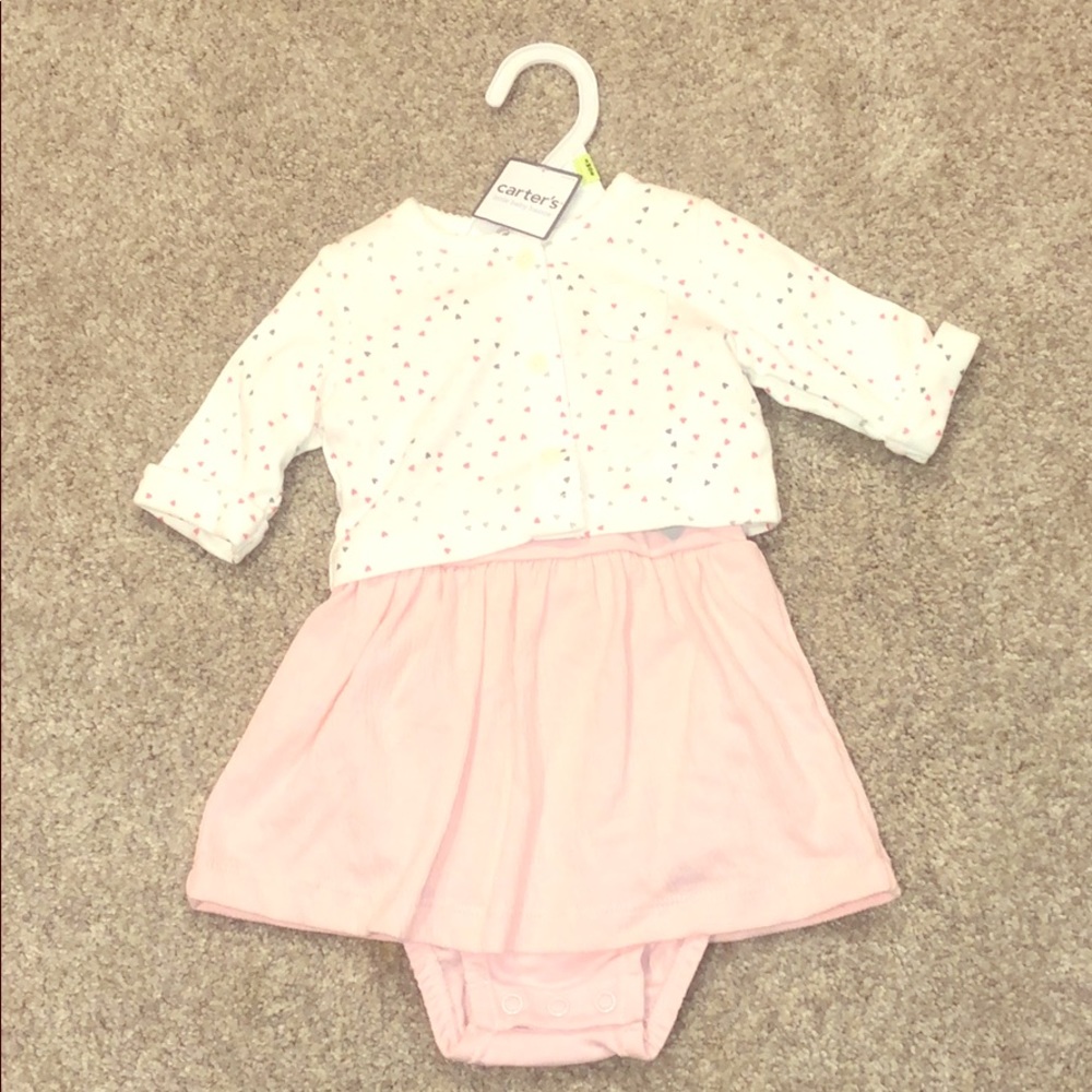 NWT Carter’s Bodysuit Dress with Sweater